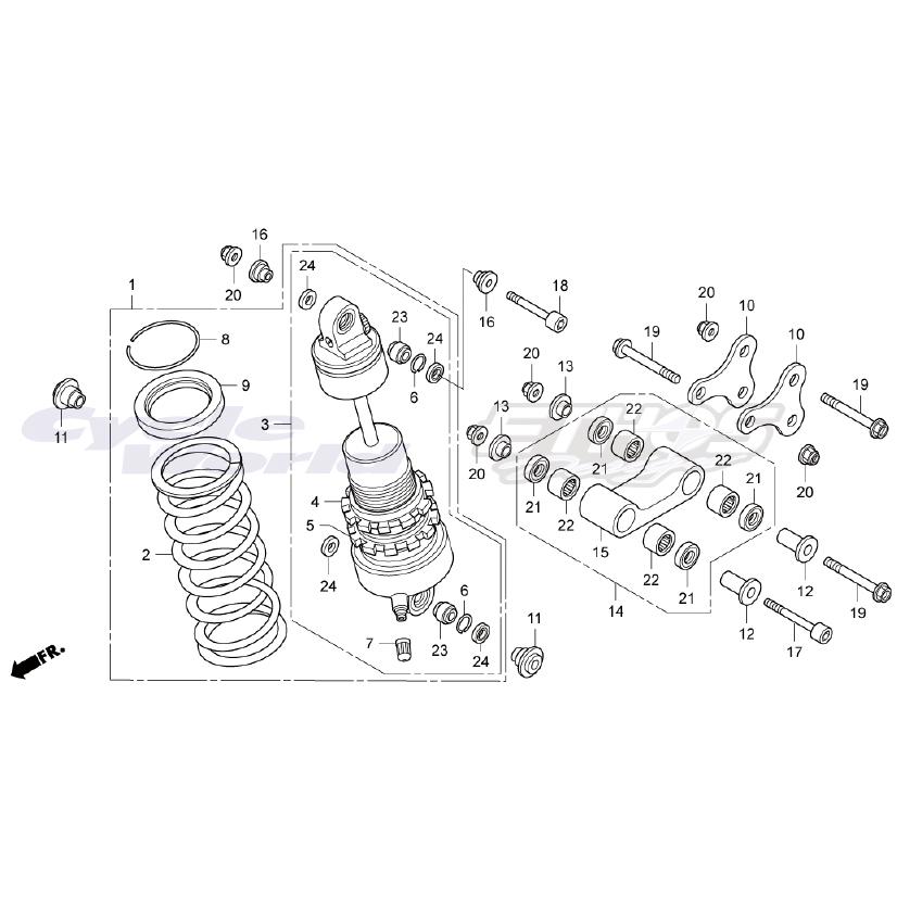 ホンダ（HONDA） 52400-NN4-G01 クッションASSY,リア RTL300R 2017 HRC