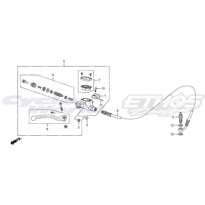 ホンダ（HONDA） 53170-NN4-K20 レバーASSY，R RTL301RR HRC ホンダ