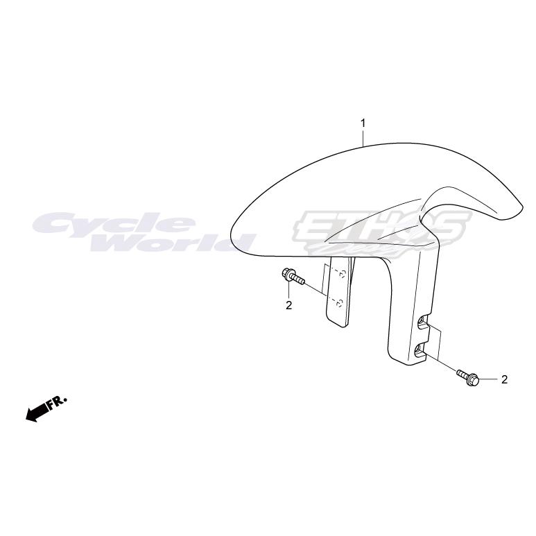 ホンダ（HONDA） 61100-NX4-860 フェンダー,FR HRC ホンダレーシング