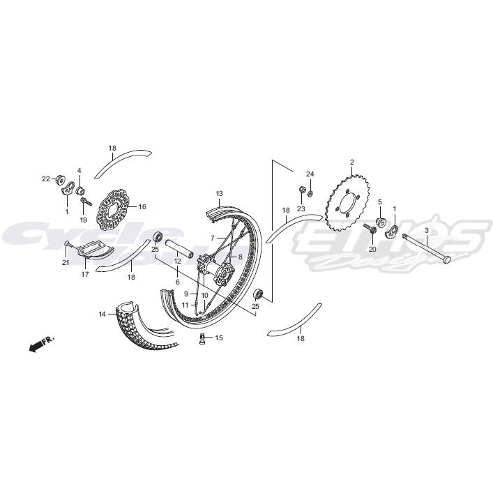 トップス 29 ホンダ（HONDA） 90305-NN4-P10 ナット，アクスル RTL301RR HRC ホンダ