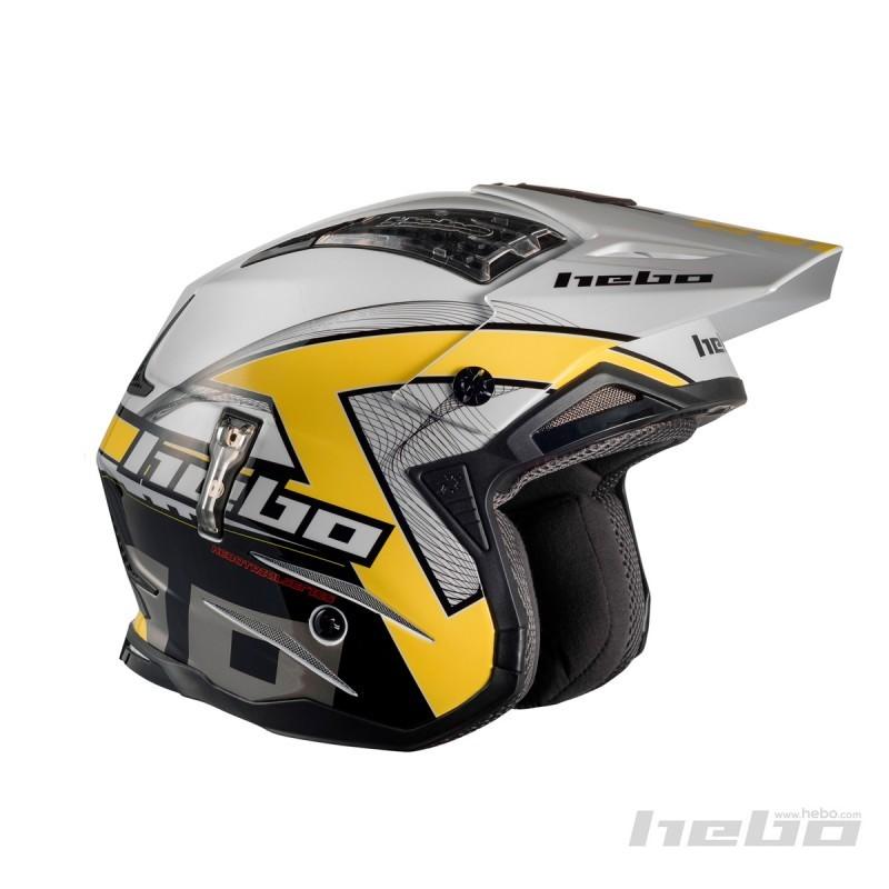 HC1025 ZONE4 KONTROX イエロー MFJ公認レース専用 高額売筋 エボ HEBO トライアルヘルメット 最安価格