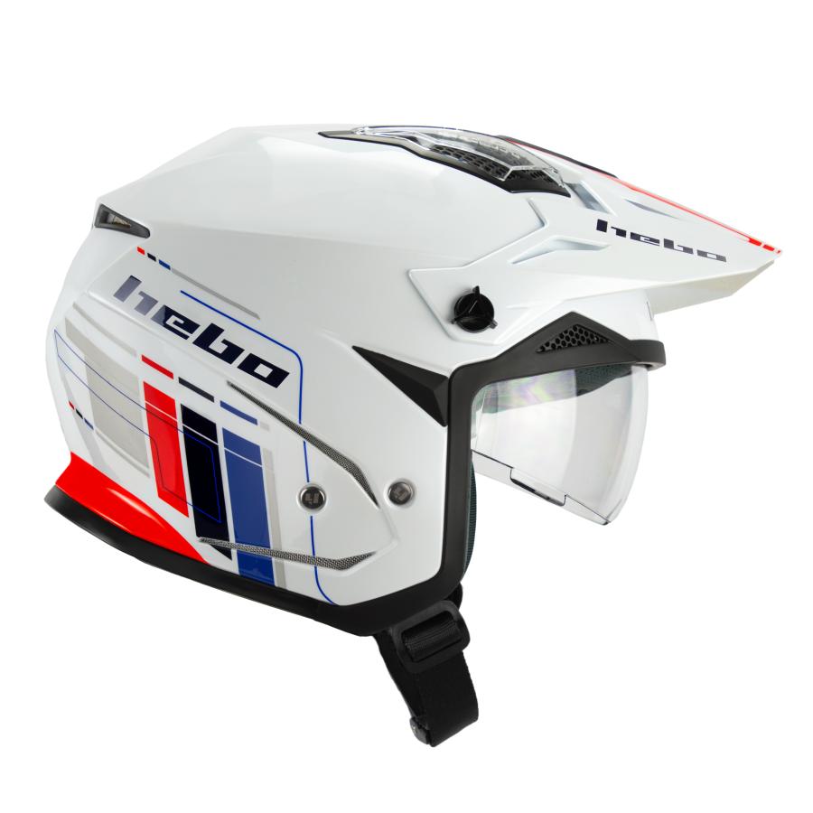HC1144 ZONE5AIR R.S ホワイト HEBO エボ トライアルヘルメット 競技用
