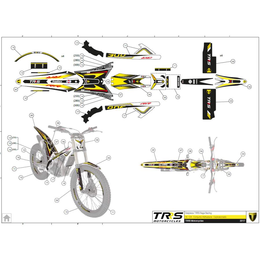 ステッカー確認用 15031TR100 ステッカー,エアクリーナーボックス 2017RR TRRS