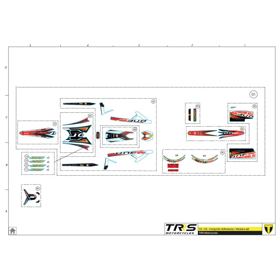 15082TR108 ステッカー,リアフェンダー 2023RR TRRS ラガレーシング