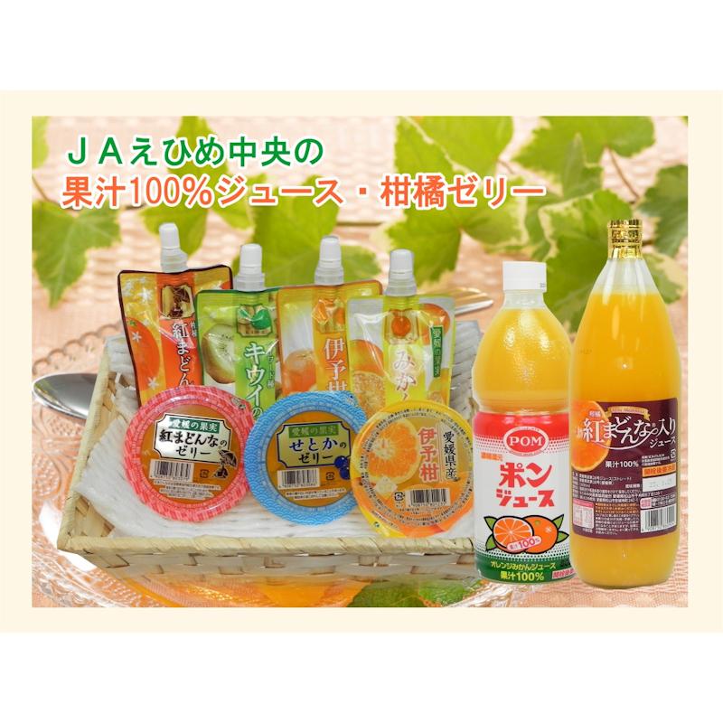 愛媛県の農協 JAえひめ中央 果汁100％ オレンジみかんジュース ポン