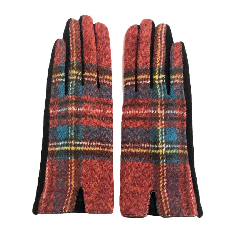 手袋 レディース 暖かい 冬 冬対応 スマホ対応 チェック チェック柄