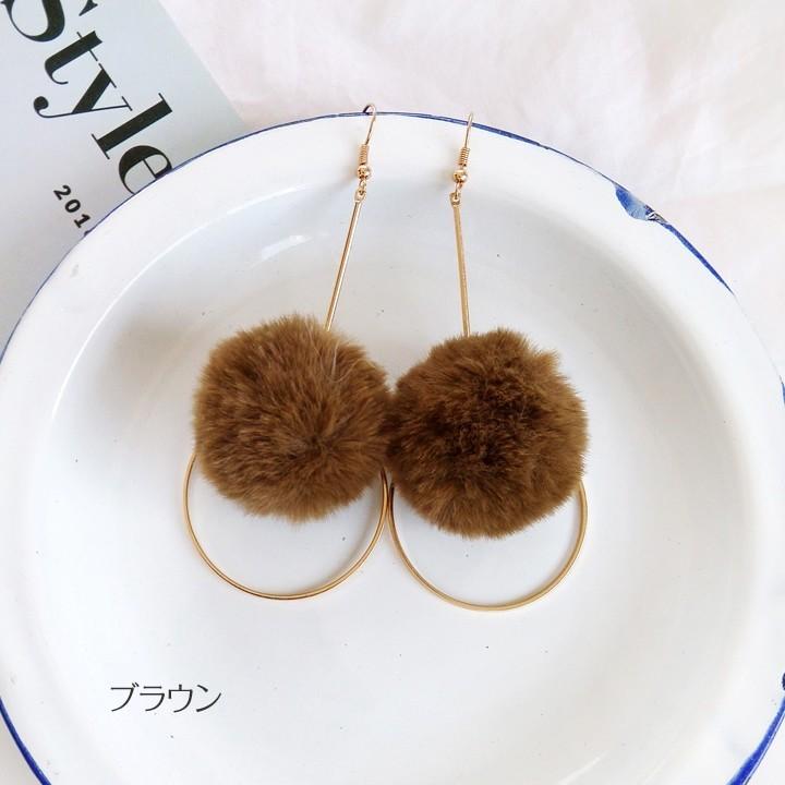 楽天市場】ピアス イヤリング ファー もこもこ 大きめ ファーピアス