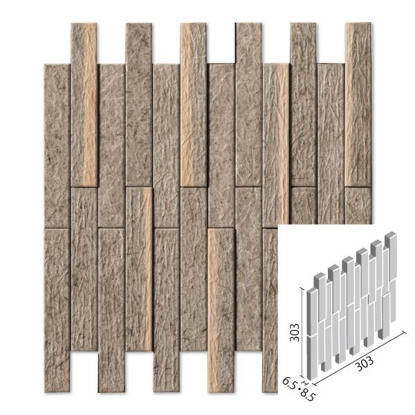 エコカラットプラス　和細工(わざいく)　25×151角ネット張り　INAX　タイル(5ケース)　LIXIL　WZK3　薄墨　ECP-2515NET　うすずみ