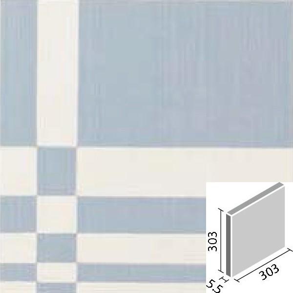 ドリス 303角平(デザイン柄A) ECP-303/DRS2A ブルー エコカラットプラス　/ LIXIL INAX タイル｜etile