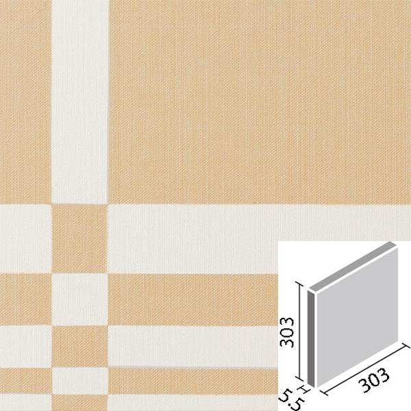 エコカラットプラス　ドリス　303角平(デザイン柄A)　ECP-303　DRS3A　イエロー　INAX　タイル(5ケース)　LIXIL