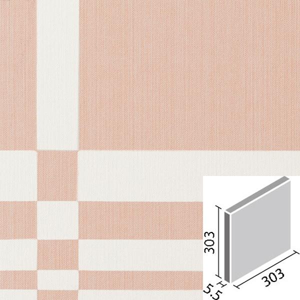 エコカラットプラス　ドリス　303角平(デザイン柄A)　DRS4A　ECP-303　LIXIL　ピンク　INAX　タイル(4ケース)