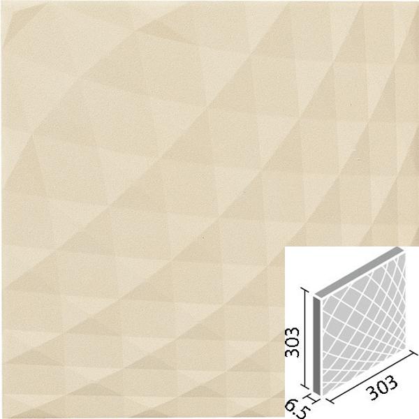 エコカラットプラス　ニュートランス　303角平(レリーフ)　LIXIL　ベージュ　ECP-303　NTC2N　タイル(5ケース)　INAX
