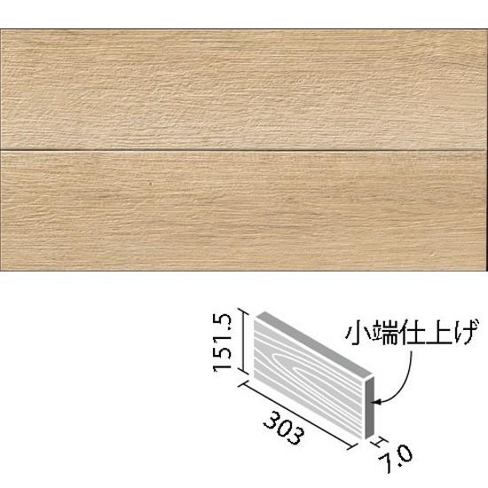 ビンテージオーク 303×151角片面小端仕上げ(短辺) ECP-3151T OAK2N(R) ベージュ エコカラットプラス　  LIXIL INAX タイル