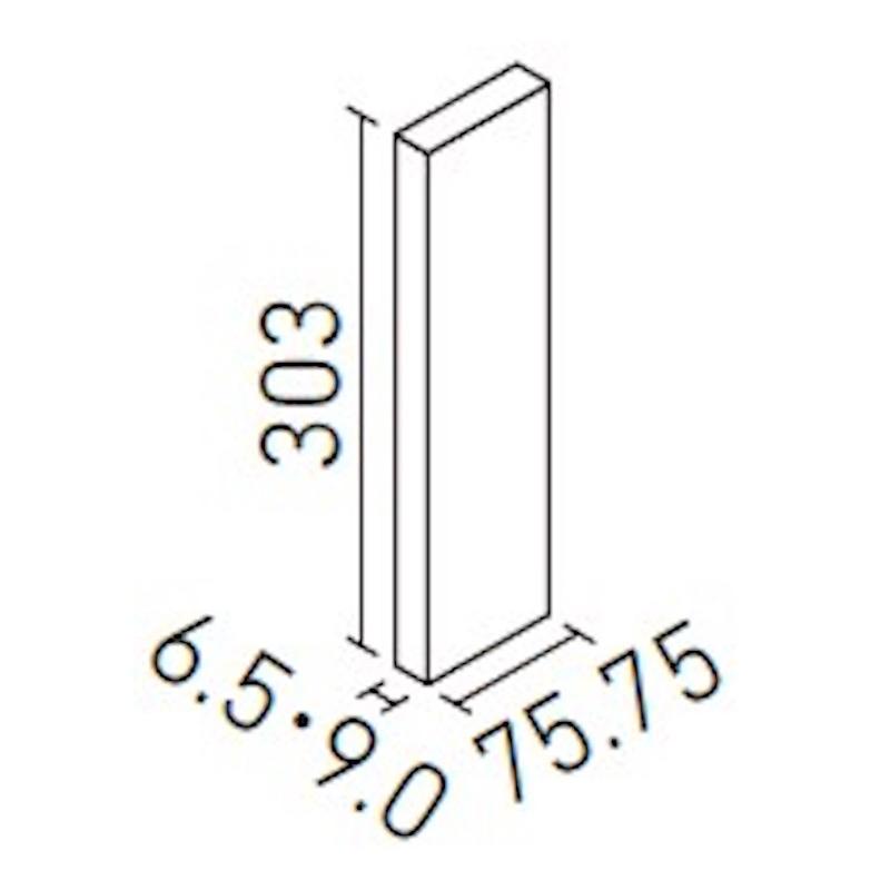 エコカラット リブスレート 303×75角平 ECP-375/RSL2 グレー エコ