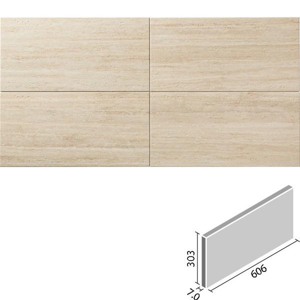ネオトラバーチン 606×303角平 ECP-630/TVT1 ベージュ エコカラットプラス　/ LIXIL INAX タイル｜etile