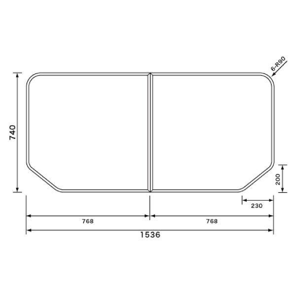 風呂ふた 純正 断熱組ふた 浴槽サイズ 75×160cm(実寸サイズ74×153.6cm) GTD74KN91 /風呂フタ 浴槽フタ/ Panasonic｜etile｜03