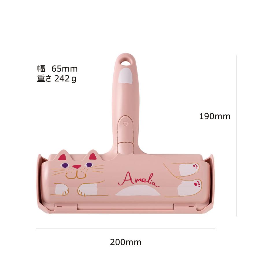 ぱくぱくローラーAmelia（アメリア）（登録商標）【日本シール直販】 犬猫兼用 ほこり取り ペットの毛 抜け毛取り 猫の毛 カーペット  便利グッズ  可愛い エコ｜etiqueet-brush｜04