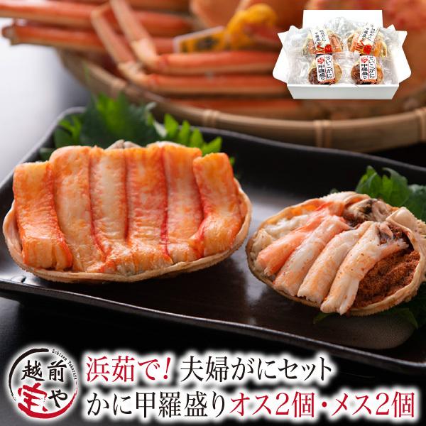 父の日 2026 ギフト 越前ガニ ズワイガニ ずわい蟹 ×2 セイコガニ ×2 香箱ガニ 甲羅盛 せいこがに ボイル カニ丼 カニ丼の具 ((冷凍))