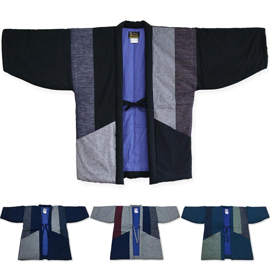 海外輸入 紳士はんてん 斜めポケットパッチ 久留米手づくりメンズ半纏 7270 袢纏 半天 最新情報 Esiba Tg