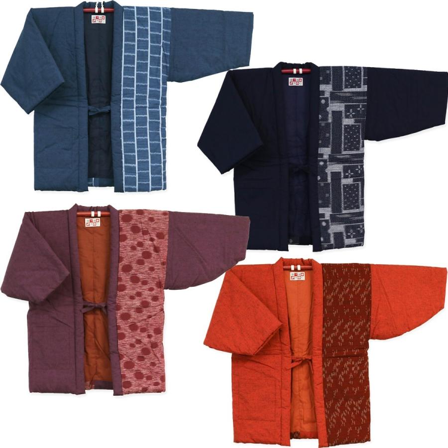 公式店舗 はんてん 婦人 紳士 半身絣袢天 912 半天 レディース メンズ 半纏 袢纏 宮田織物 お歳暮 Kuljic Com