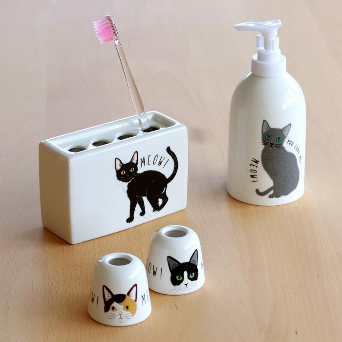 MEOW!MEOW!NEKO みゃお！みゃお！ ペン＆歯ブラシスタンド M 全6種