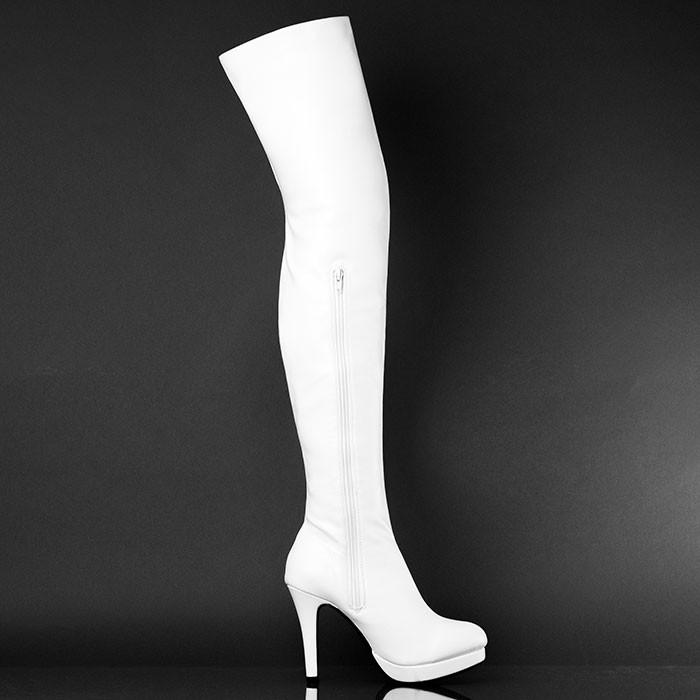 ニーハイブーツ ピンヒール Amazon | [VRGT] サイハイブーツ 黒 白 赤 ストレッチ ブーツ