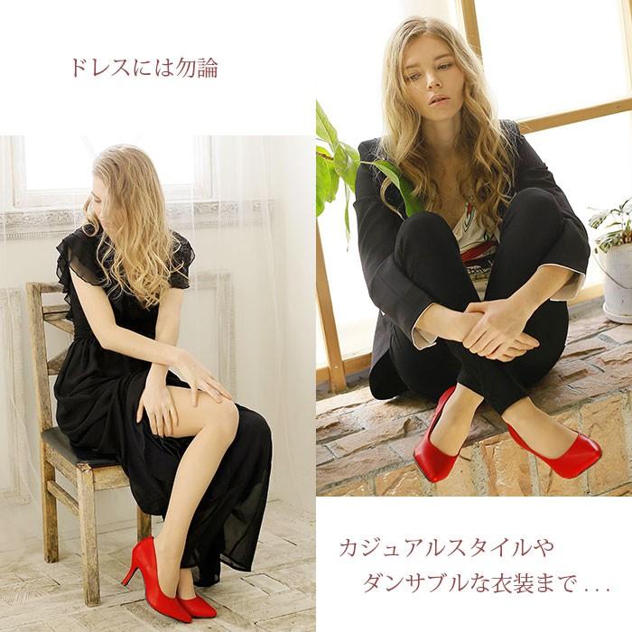 パンプス 赤 結婚式 二次会 パーティー ハイヒール ピンヒール