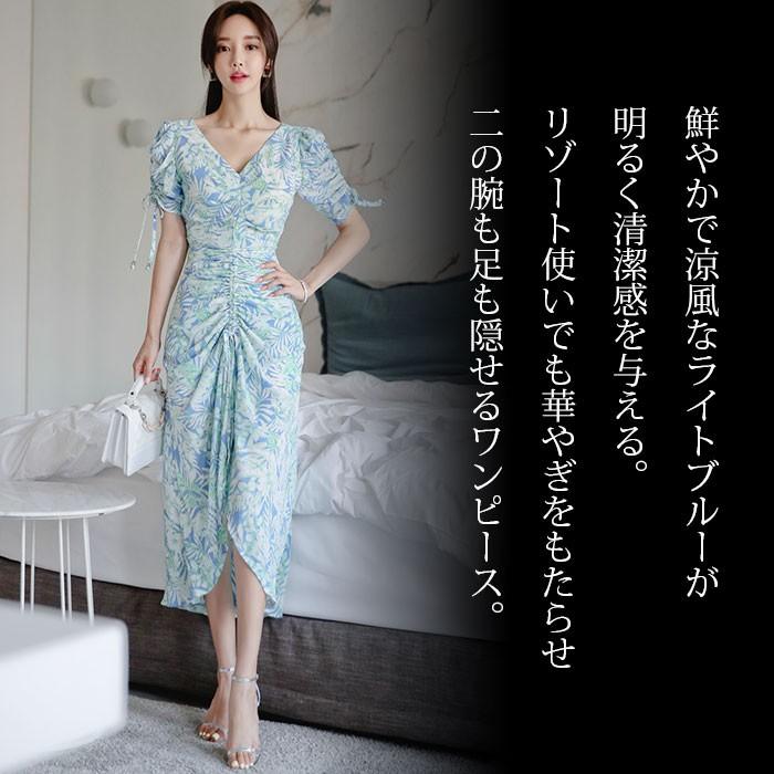 ワンピース 花柄 ミモレ丈 ロング 半袖 リゾート スナック 韓国 レディース 服 ワンピ 水色 ブルー 春 夏 春夏 おしゃれ エトワール神戸 G06ks2 8159 エトワール神戸 通販 Yahoo ショッピング