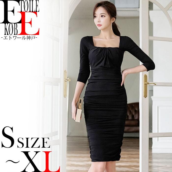 ワンピース セクシー 五分袖 膝丈 セクシードレス タイトワンピ 韓国 レディース 黒 春 春夏 夏 おしゃれ エトワール神戸 G10ks4 3508 エトワール神戸 通販 Yahoo ショッピング