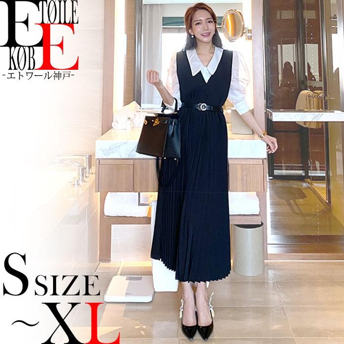 上品襟付きブラウス 大人カジュアル ロング丈長袖セットアップワンピース 韓国 ファッション 春夏 H05ks7 2511 エトワール神戸 通販 Yahoo ショッピング