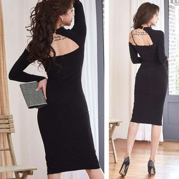 ワンピース セクシー セクシーワンピース ドレス 肩出し たいと タイトワンピース 黒 秋 冬 秋冬 H12ks2 1217 エトワール神戸 通販 Yahoo ショッピング