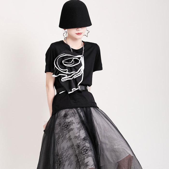 トップス Tシャツ レディース 半袖 シック おしゃれ モード系 トップス Tシャツ レディース 半袖 シック おしゃれ モード系