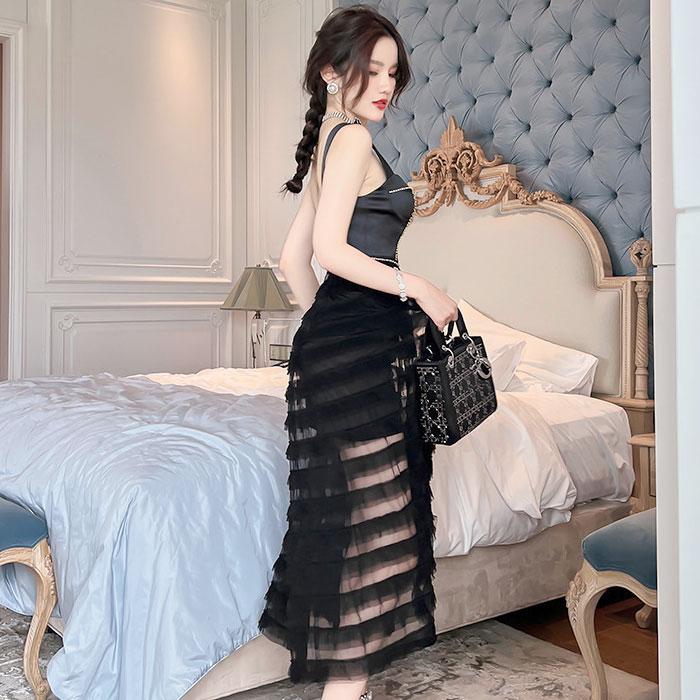 パーティードレス ノースリーブ ロング フレア 結婚式 韓国 楽天市場】【取寄】ロングドレス パーティードレス レディース