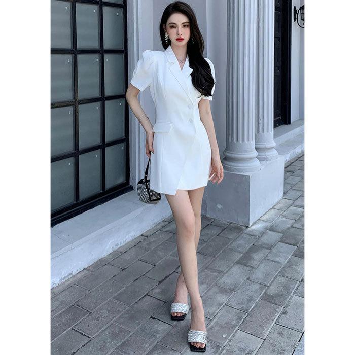 ワンピース ショート スーツ 半袖 スーツワンピース セクシー キャバ 