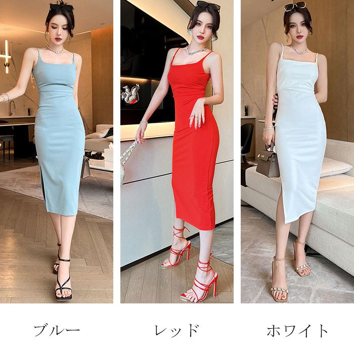 韓国 服 レディース ワンピース ノースリーブ キャバドレス シルバー 細見え XS-Lサイズあり 【GINZA COUTURE/銀座クチュール】ワンピース