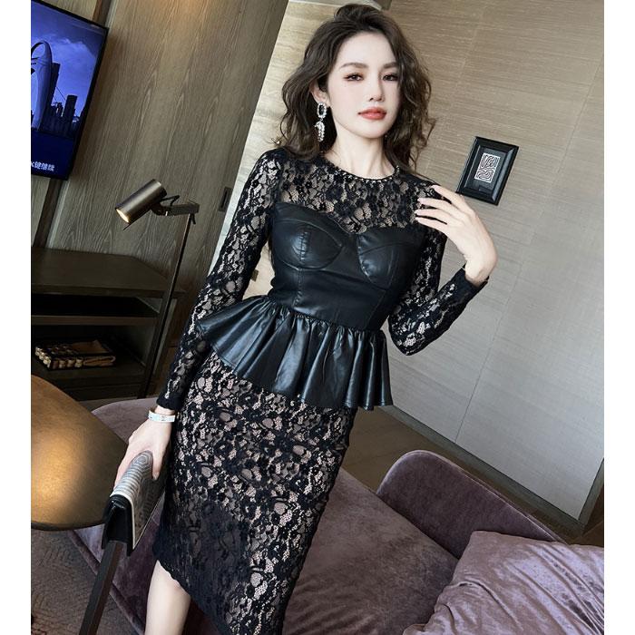 100％本物である商品 ワンピース スリップ ランジェリー ドレス レザー  