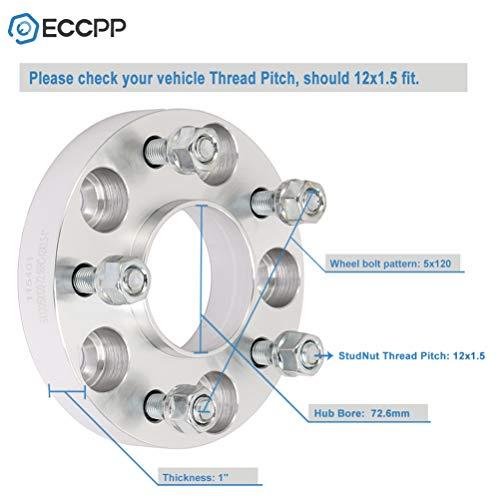 神奈川激安 ECCPP 4 PCS 1ハブ中心ホイールスペーサー5ラグ5 x 120 mm~5 x 120 mm 72.6 mm拡張ラグボルト12 x 1.5 E 82 E 88 E 90 E 91 E 92 E 93 E 38 E 31 E 60 E 6