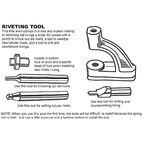 アリスチャルマーズB C G D 10 D 12 D 14 IB CA D 15対応ブレーキリベットツール1個 B08CDH3YWJ