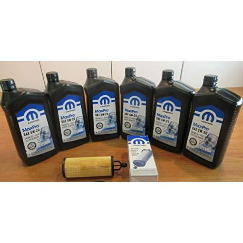 ジープチェロキー3.2 L 6 Qts。Mopar MaxPro 5 w 20オイル&フィルターチェンジキットOEM B08NCVDB25