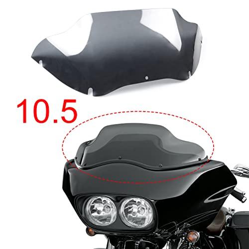 廉売 WYNMOTO 9.5Smoke Wave Windshield Windscreen Compatible for 1998-2013 Harley Touring Road Glide FLTR 1999 2000 2001 2002 2003 2004 2005 2006 2007