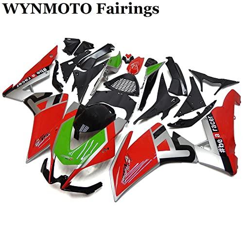 新モデル WYNMOTO Plastic Complete Fairing Fit For Aprilia RSV 4 1000 2010 2011 2012 2013 2014 2015 ABS射出成形金型オートバイボディグロスレッドシルバーブラ