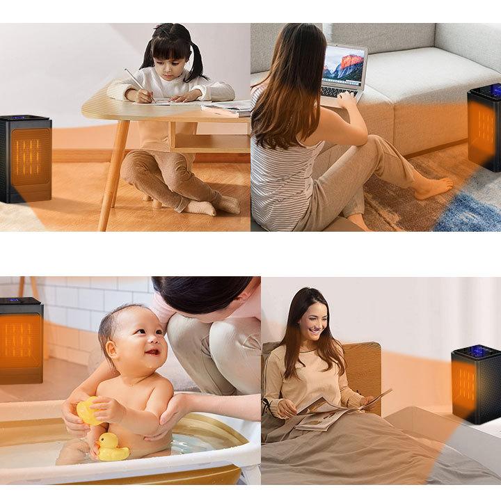 You Color 電気ファンヒーター リモコン操作 速暖・省エネ・小型