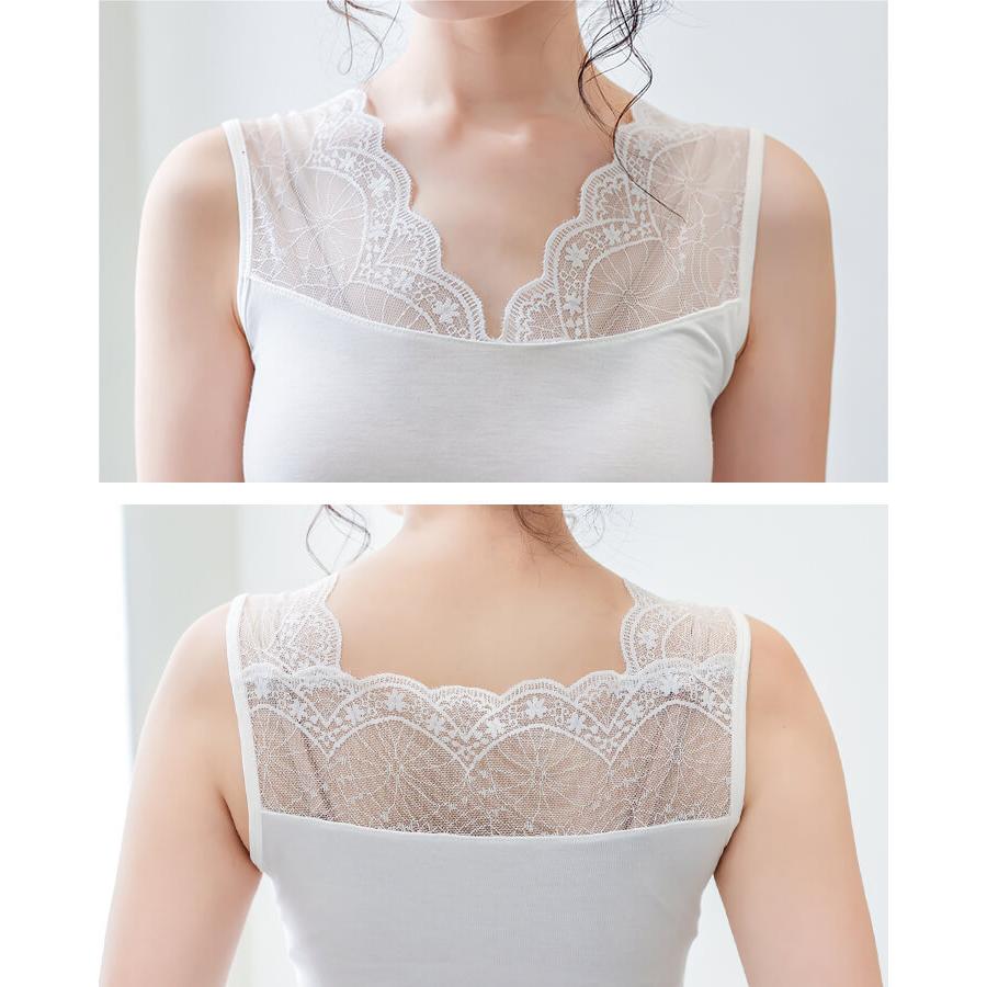 キャミソール キャミ レディース インナー カットソー トップス キャミ キャミソール インナー トップス タンクトップ 肌着 ロング 無地 | You Color | 12