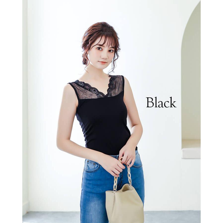 キャミソール キャミ レディース インナー カットソー トップス キャミ キャミソール インナー トップス タンクトップ 肌着 ロング 無地 | You Color | 02