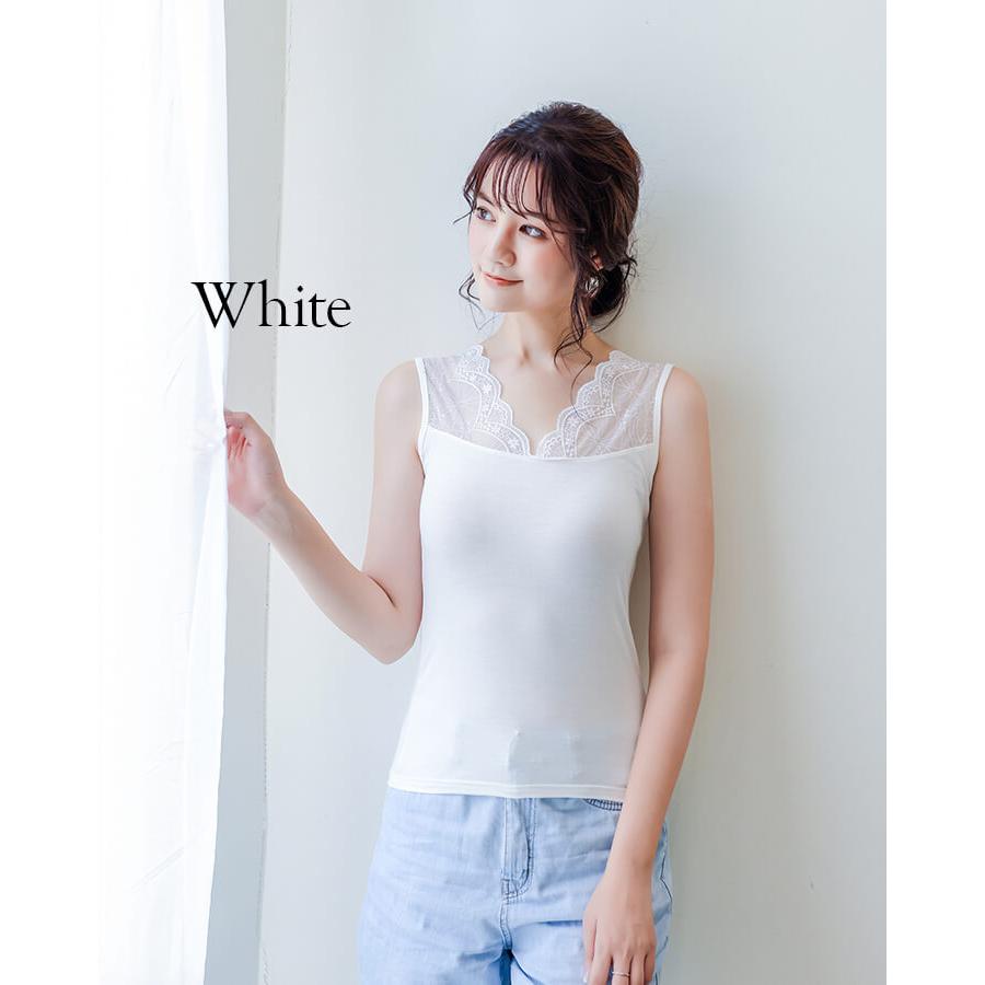 キャミソール キャミ レディース インナー カットソー トップス キャミ キャミソール インナー トップス タンクトップ 肌着 ロング 無地 | You Color | 05