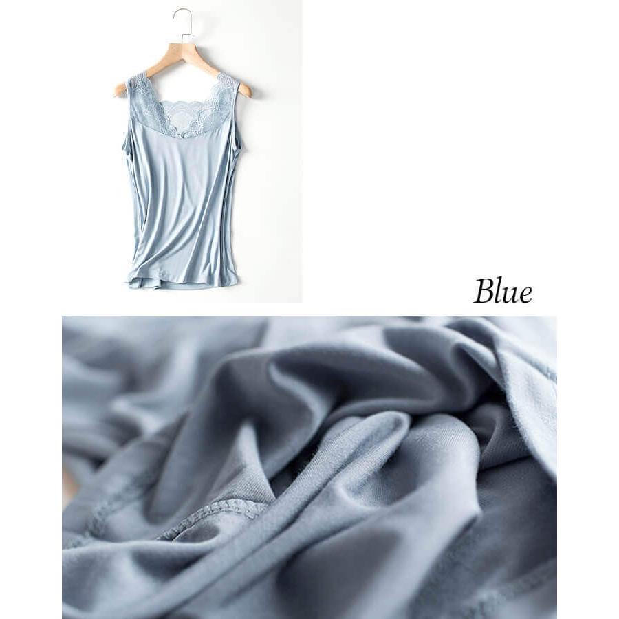 キャミソール キャミ レディース インナー カットソー トップス キャミ キャミソール インナー トップス タンクトップ 肌着 ロング 無地 | You Color | 09