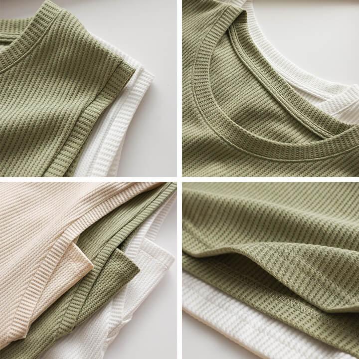 インナー レディース 綿 下着 快適 キャミソール トップス インナートップス 柔らか ワッフル素材 タンクトップ 20代 30代 40代 50代 60代 大人 シンプル mx058d | You Color | 19