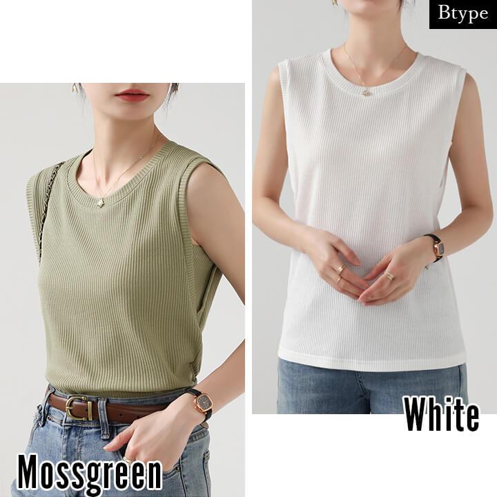 インナー レディース 綿 下着 快適 キャミソール トップス インナートップス 柔らか ワッフル素材 タンクトップ 20代 30代 40代 50代 60代 大人 シンプル mx058d | You Color | 09