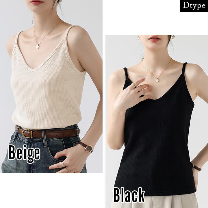 インナー レディース 綿 下着 快適 スクエアネック トップス インナートップス 柔らか ワッフル素材 タンクトップ 20代 30代 40代 50代 60代 大人 肌着 mx059e | You Color | 12