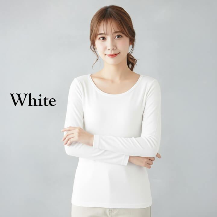 長袖インナー レディース インナー 長袖 下着 肌着 ブラ紐隠し クルーネック 快適 トップス インナートップス 柔らか しっとり 滑らか 洗い替え デイリー mx065 | You Color | 07